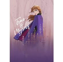 Illustration von Anna aus Die Eiskönigin mit dem Schriftzug True to myself