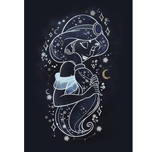 Illustration d''un personnage de dessin animé avec des étoiles et des lunes