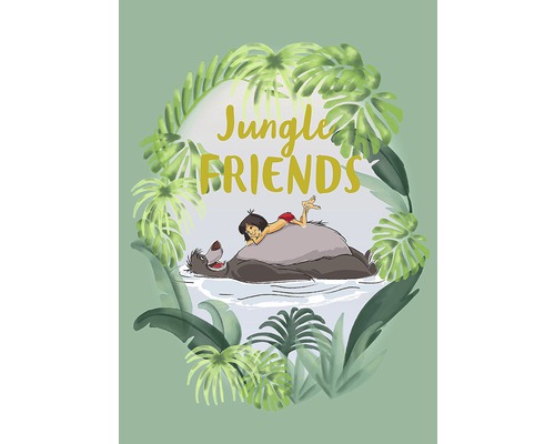 Illustration de Mowgli et Baloo avec l''inscription Jungle Friends