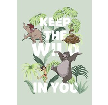 Illustration avec des personnages du Livre de la Jungle et la phrase ''Keep the Wild in You''