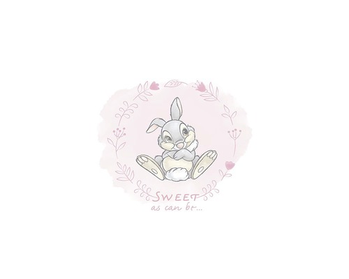 Illustration d''un lapin avec une couronne de fleurs et l''inscription Doux comme tout