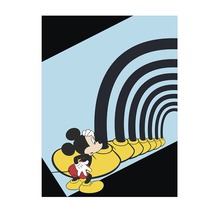 Illustration de Mickey Mouse avec fond graphique