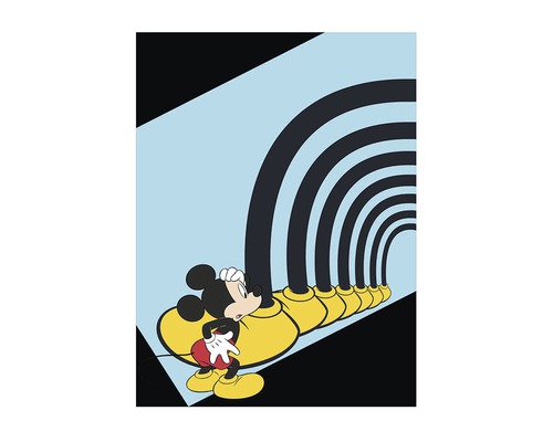 Illustration de Mickey Mouse avec fond graphique