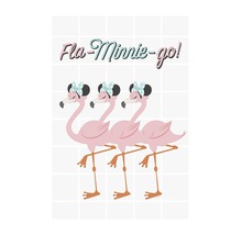Fla Minnie go tableau mural avec flamants roses et noeud