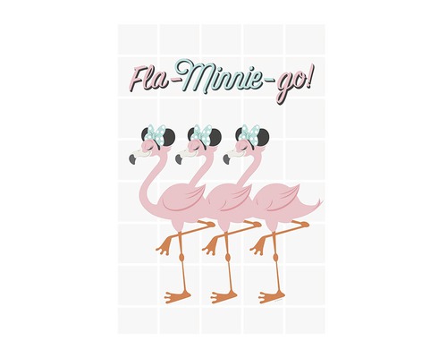Fla Minnie go tableau mural avec flamants roses et noeud