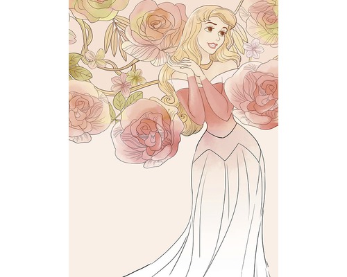 Illustration de la princesse Aurore avec des roses