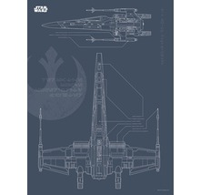 Illustration du plan de construction du X-Wing de Star Wars