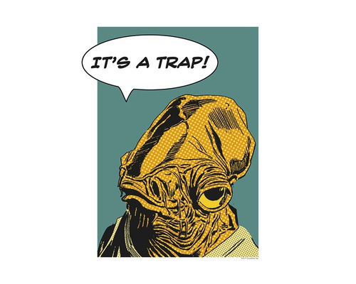 Illustration de l''amiral Ackbar avec une bulle de dialogue : C''est un piège