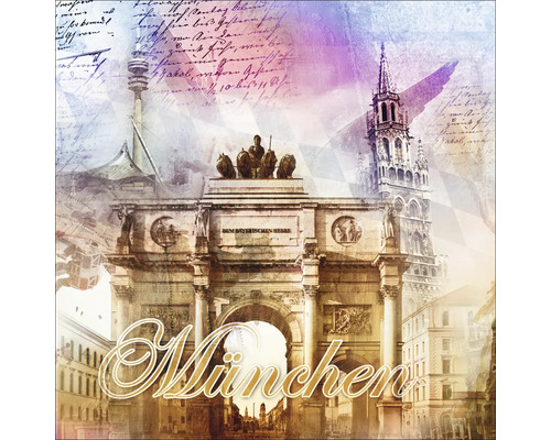 Collage avec des attractions de Munich
