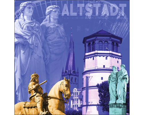 Collage mit dem Titel Altstadt, die Sehenswürdigkeiten und Denkmäler zeigt