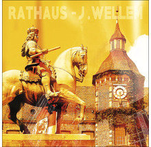 Abbildung einer Statue vor dem Rathaus von Jan Wellens