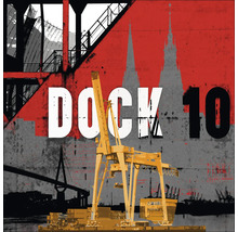 DOCK 10 Motiv mit Kran, Brücke und Gebäuden
