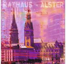 Tableau en verre Hamburg X 20x20 cm
