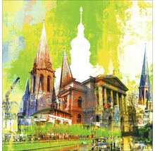 Illustration de différents bâtiments et styles architecturaux.