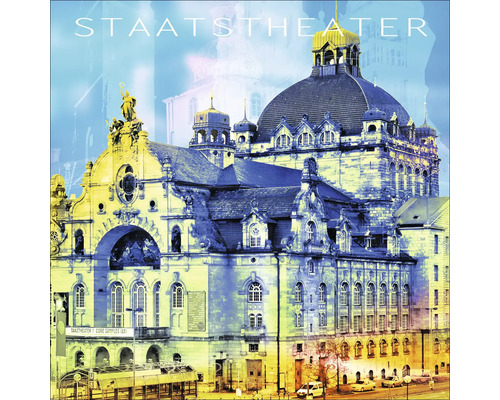 Tableau en verre Théâtre Nuremberg 50x50 cm