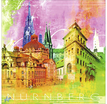 Illustration de la ligne d''horizon de Nuremberg avec différents bâtiments