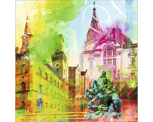 Glasbild Fürth X 50x50 cm