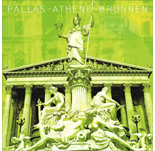 Pallas Athene Brunnen Darstellung mit Säulen