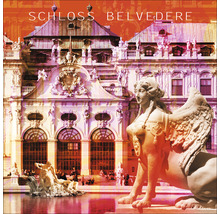Château Belvedere avec statue de sphinx et bassin d''eau