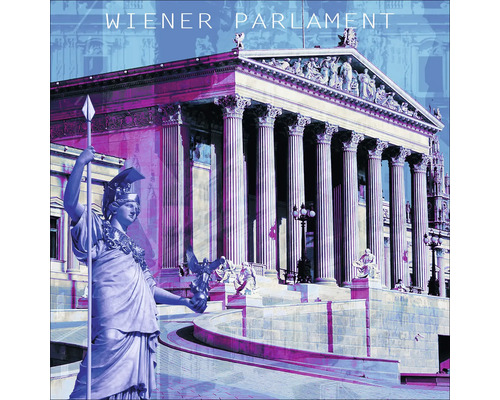 Wiener Parlament Gebäudeansicht mit Statue