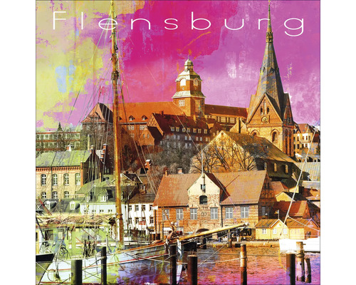 Dekoratives Wandbild mit dem Motiv der Stadt Flensburg