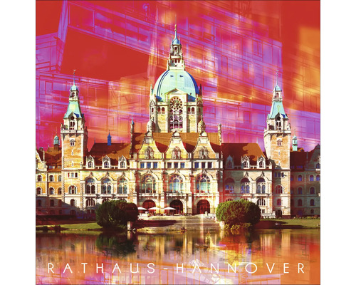 Rathaus Hannover mit Spiegelung im Wasser