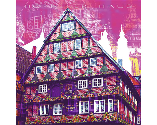 Glasbild Celle Hoppener Haus 30x30 cm