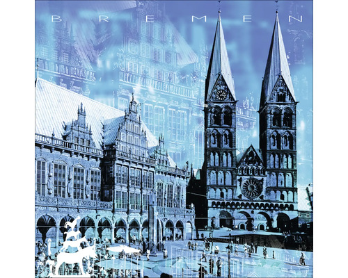 Vue de la ville de Brême avec l''hôtel de ville et la cathédrale