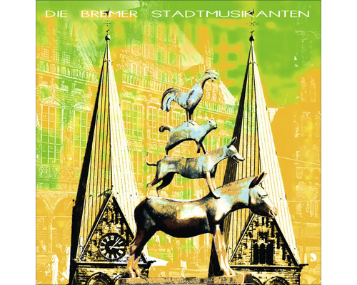 Die Bremer Stadtmusikanten Denkmal vor Gebäuden