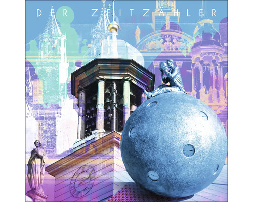 Der Zeitzähler Cover mit Turm, Uhr und Statue