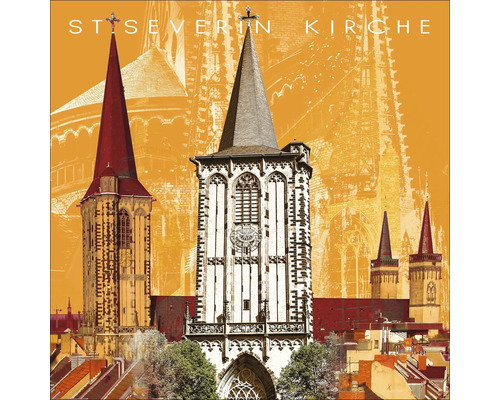 Tableau en verre Köln X 30x30 cm