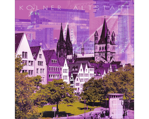 Vieille ville de Cologne avec maisons, cathédrale et architecture moderne en arrière-plan