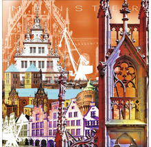 Collage avec des vues de la ville de Münster