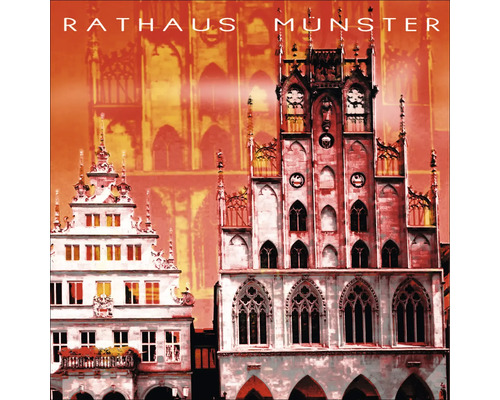 Glasbild Münster Rathaus 30x30 cm