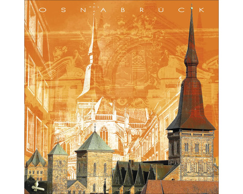 Illustration der Skyline von Osnabrück mit Türmen und Gebäuden