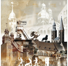 Illustration de la ville de Goslar avec des sites et des bâtiments historiques.