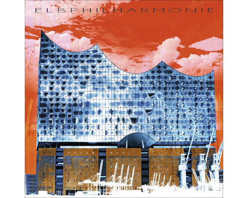 Tableau en verre Hamburg Elbphilharmonie I 20x20 cm