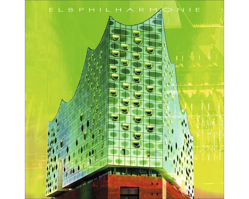 Tableau en verre Hamburg Elbphilharmonie II 30x30 cm
