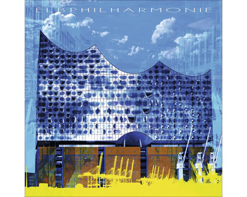 Tableau en verre Hamburg Elbphilharmonie IV 20x20 cm