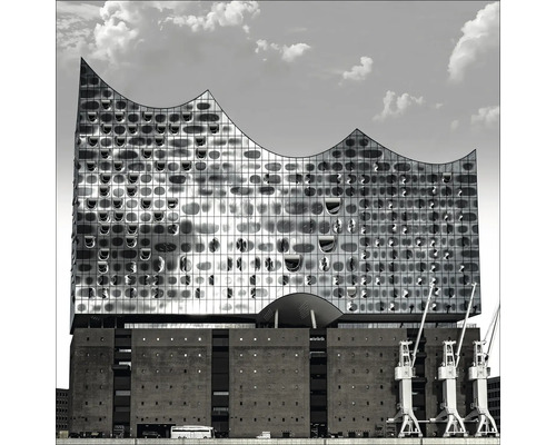 Tableau en verre Hamburg Elbphilharmonie V 30x30 cm