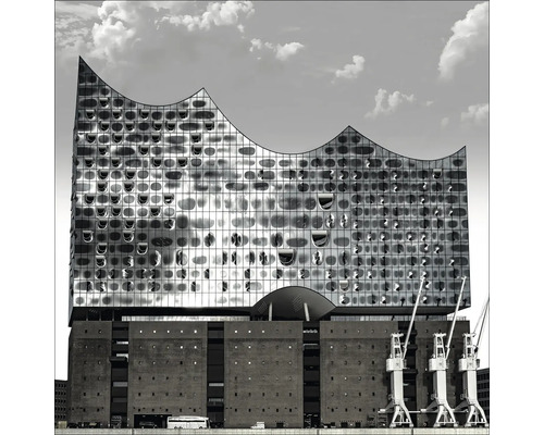 Tableau en verre Hamburg Elbphilharmonie V 20x20 cm