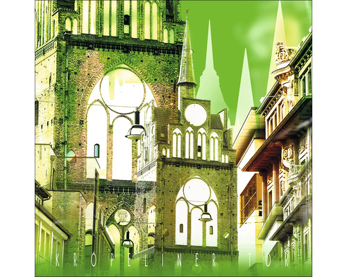 Collage de la porte de Kröpeliner avec divers détails architecturaux