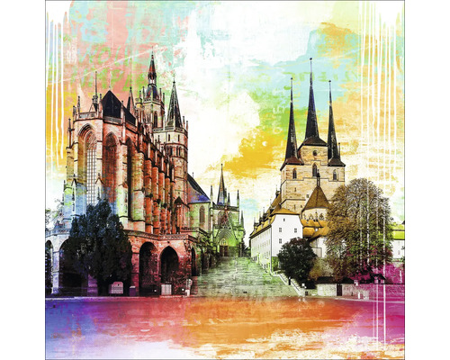 Glasbild Erfurt I 30x30 cm