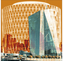 Horizon architectural avec façades d''immeubles de grande hauteur