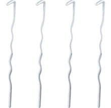 Quatre pièces filiformes coudées avec crochet