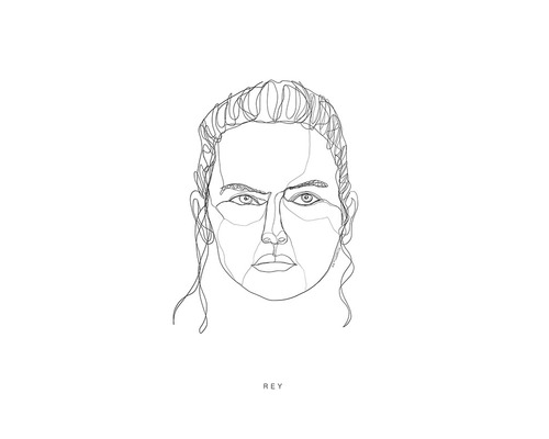 Illustration de Rey, créée avec une seule ligne