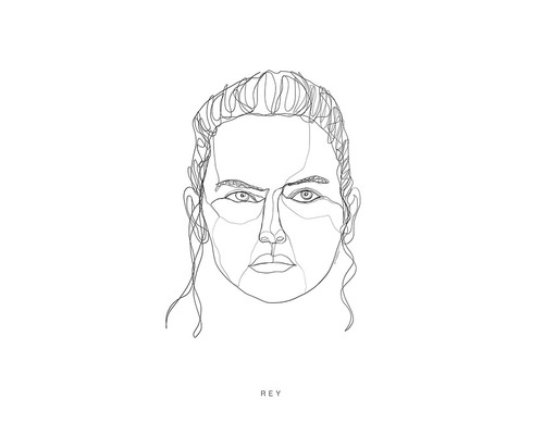 Illustration du visage d''une femme nommée Rey.