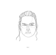 Illustration d''une femme nommée Rey dans un style minimaliste.