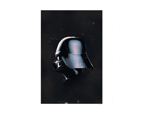 Casque de Dark Vador sur une affiche