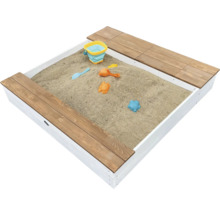 Sandkasten axi Evy mit Wasserbecken und Stauraum weiß braun